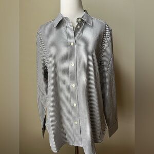 NWT J. Crew Women's Striped Button Down Slim Fit Blouse Size 12